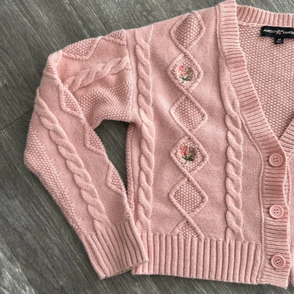 Almost Famous Pink Cable Knit Cardigan - Picture 5 of 5